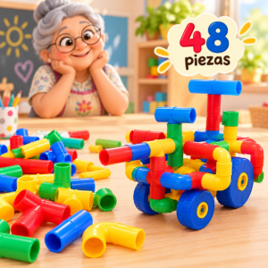 RI-0005209-1.png Juego didáctico de construcción tipo tubería, 48 piezas