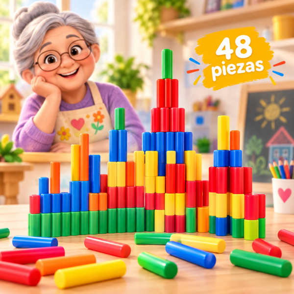 RI-0005210-1.png Juego didáctico de construcción ciudad, 48 piezas