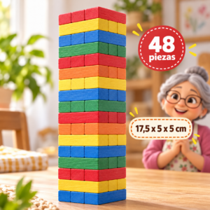 RI-0005223-1.png Rompecabezas torre de equilibrio 6, 48 piezas, 17,5 x 5 x 5 cm