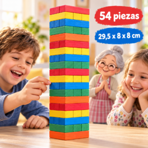 RI-0005225-1.png Rompecabezas torre de equilibrio 8, 54 piezas, 29,5 x 8 x 8 cm