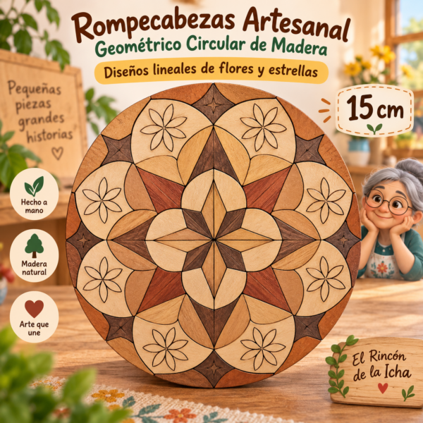 Rompecabezas artesanal geométrico