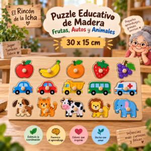 RI-0005249-1.png Juguete de puzzle educativo de madera con frutas, autos y animales