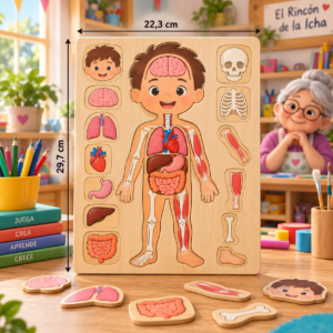 Juguete de puzzle educativo infantil del cuerpo humano, 29,7 x 22,3 cm Juguete de puzzle educativo infantil del cuerpo humano, 29,7 x 22,3 cm