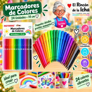 RI-0005345 Marcadores de Colores 24 Unidades 14 cm Motarro
