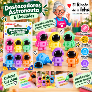 RI-0005360 Destacadores Astronauta 6 Unidades Motarro