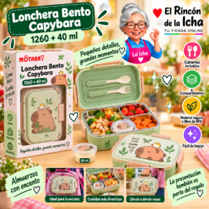 Lonchera Bento Capybara 1260+40 ml Motarro