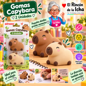 RI-0005407 Gomas de Borrar Capybara 2 Unidades Motarro