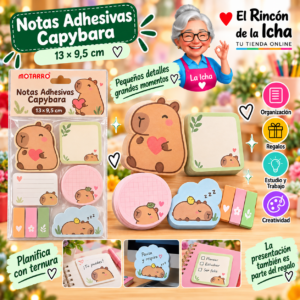 RI-0005412 Notas Adhesivas Capybara 13 x 9,5 cm Motarro