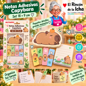 RI-0005413 Set de Notas Adhesivas Capybara 18 x 9 cm Motarro