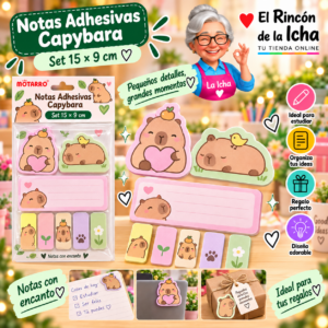 RI-0005415 Set de Notas Adhesivas Capybara 15 x 9 cm Motarro
