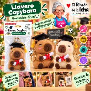 Llavero de Peluche Capybara Graduación 12 cm Motarro