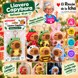 Llavero de Peluche Capybara Disfraces 10 cm Motarro