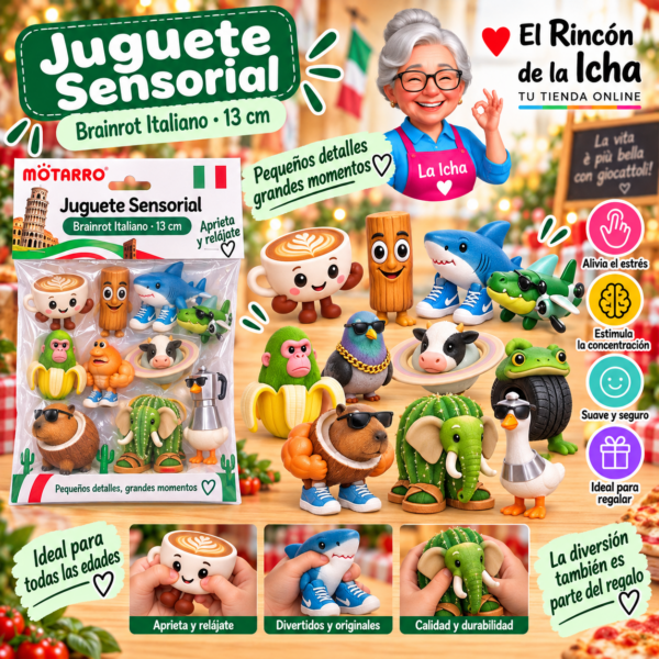 Juguete Sensorial Brainrot Italiano 13 cm Motarro