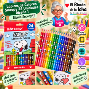 RI-0005441 Lápices de Colores Snoopy 24 Unidades Diseño 1 Motarro