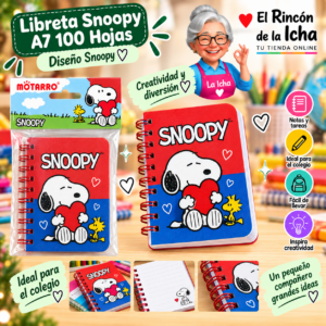 RI-0005448 Libreta Snoopy A7 100 Hojas Motarro