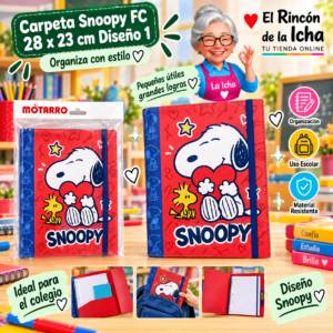 Carpeta Snoopy FC 28 x 23 cm Diseño 1 Motarro