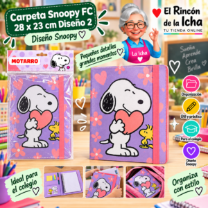 Carpeta Snoopy FC 28 x 23 cm Diseño 2 Motarro