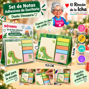 Set de Notas Adhesivas de Escritorio Dinosaurio 13,5 x 9,8 cm Motarro