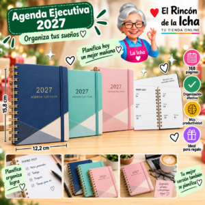RI-0005567 Agenda Ejecutiva 2027 A6 Anillada 168 Páginas 12,2 x 15,8 cm Diseño Minimalista Motarro