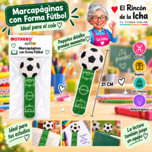 RI-0005599 Marcapáginas con Forma Fútbol 21 cm Motarro