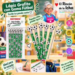 Lápiz Grafito con Goma Fútbol 17,5 cm Motarro