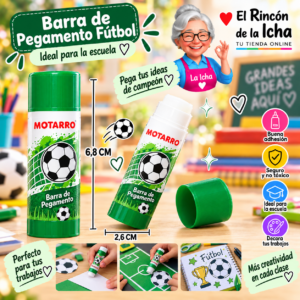 RI-0005604 Barra de Pegamento Fútbol 6,8 x 2,6 cm Motarro