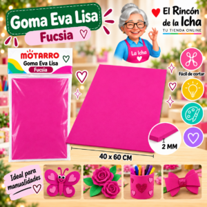 RI-0005609 Goma Eva Lisa Fucsia 40 x 60 cm 2 mm Motarro