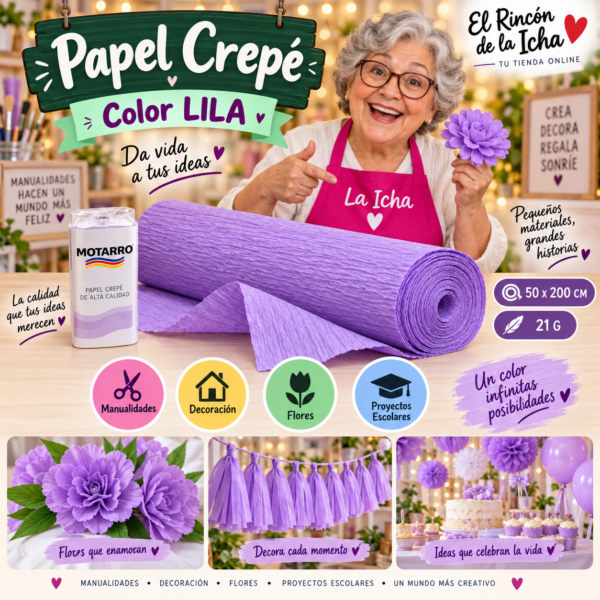 RI-0005801 Papel Crepé 50 x 200 cm 21 g Lila