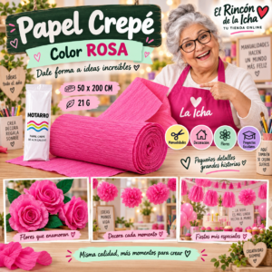 RI-0005802 Papel Crepé 50 x 200 cm 21 g Rosa
