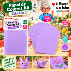 RI-0005870 Papel de Colores A4 80 g 50 Hojas Lila