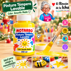 RI-0005895 Pintura Témpera Lavable 250 ml Amarillo Medio