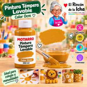 RI-0005906 Pintura Témpera Lavable 250 ml Ocre