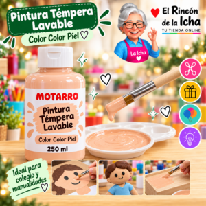 RI-0005908 Pintura Témpera Lavable 250 ml Color Piel