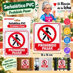 RI-0005931 Señalética PVC 15 x 15 cm Prohibido Pasar