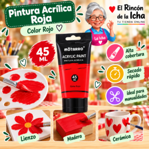 RI-0005951 Pintura Acrílica Motarro 45 ml Rojo