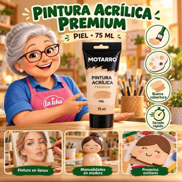 RI-0005974 Pintura Acrílica Motarro Premium 75 ml Piel