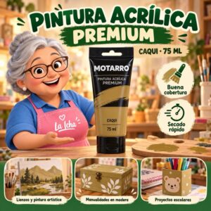 RI-0005976 Pintura Acrílica Motarro Premium 75 ml Caqui