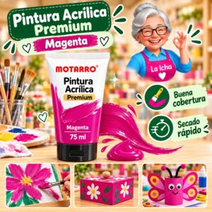 RI-0005979 Pintura Acrílica Motarro Premium 75 ml Magenta