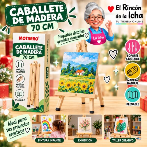 RI-0006039 Caballete de Madera Motarro 70 cm