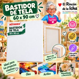 RI-0006064 Bastidor de Tela Blanco Motarro 60 x 90 cm