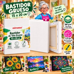 RI-0006078 Bastidor de Tela Grueso Motarro 15 x 20 cm