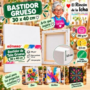 RI-0006079 Bastidor de Tela Grueso Motarro 30 x 40 cm