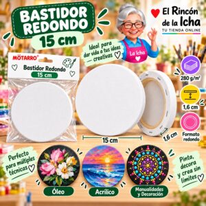 RI-0006082 Bastidor de Tela Redondo Motarro 15 cm
