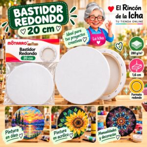 RI-0006083 Bastidor de Tela Redondo Motarro 20 cm