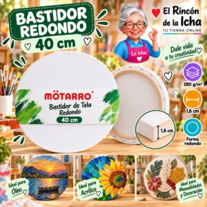 RI-0006085 Bastidor de Tela Redondo Motarro 40 cm