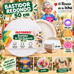 RI-0006086 Bastidor de Tela Redondo Motarro 50 cm