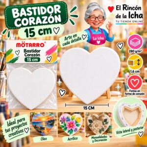 RI-0006091 Bastidor de Tela Corazón Motarro 15 cm