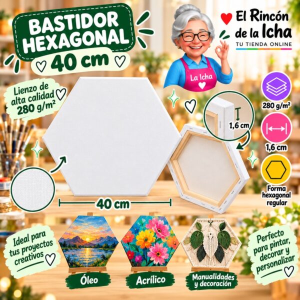 RI-0006096 Bastidor de Tela Hexagonal Motarro 40 cm