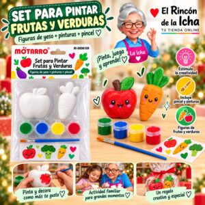 RI-0006109 Set para Pintar Figuras de Yeso Frutas y Verduras Motarro