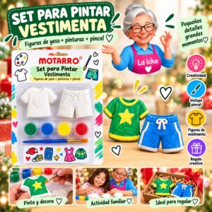 RI-0006110 Set para Pintar Figuras de Yeso Vestimenta Motarro